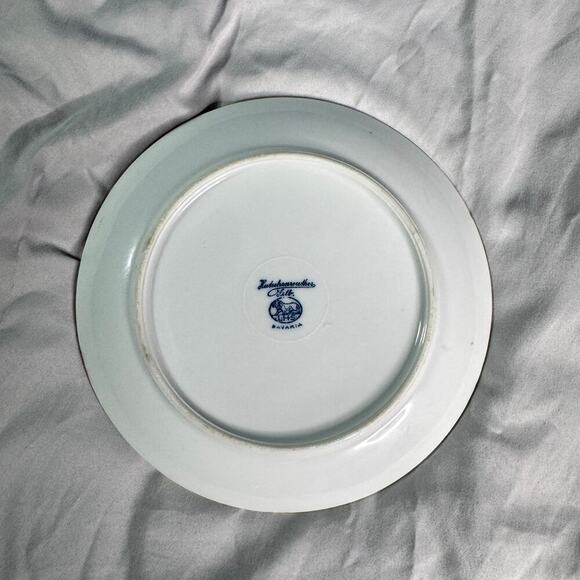 Antique Hutschenreuther Selb Bavaria Hand Painted Floral Plate Pink Flowers 8" - Picture 2 of 6